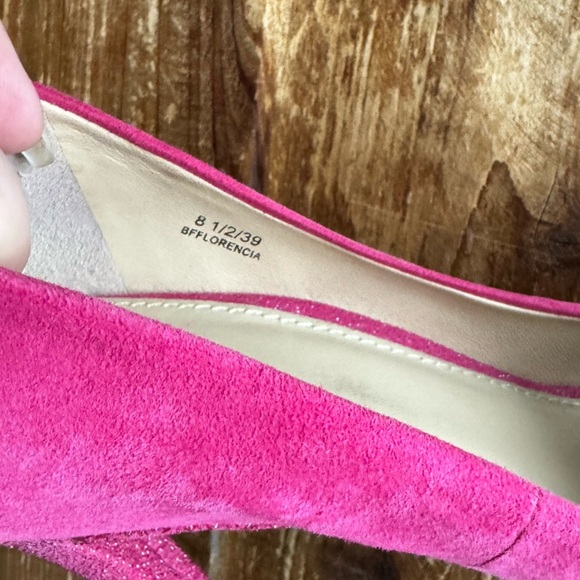 Brian Atwood FLORENCIA pink suede with glitter heels - Picture 10 of 12